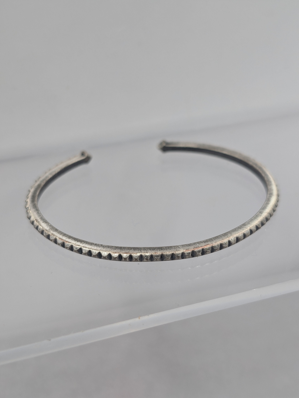 Kendra Scott Silver Crystal Open Cuff Bracelet Dainty Stackable | 0036